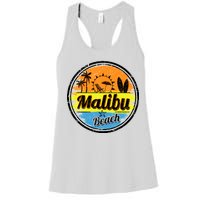 Malibu Beach Retro Circle Women's Racerback Tank