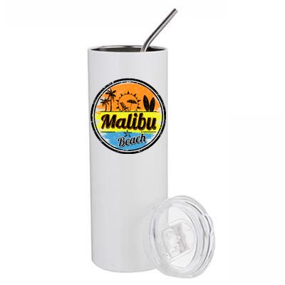 Malibu Beach Retro Circle Stainless Steel Tumbler