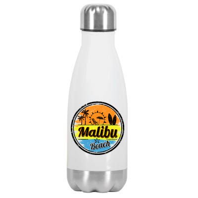 Malibu Beach Retro Circle Stainless Steel Insulated Water Bottle