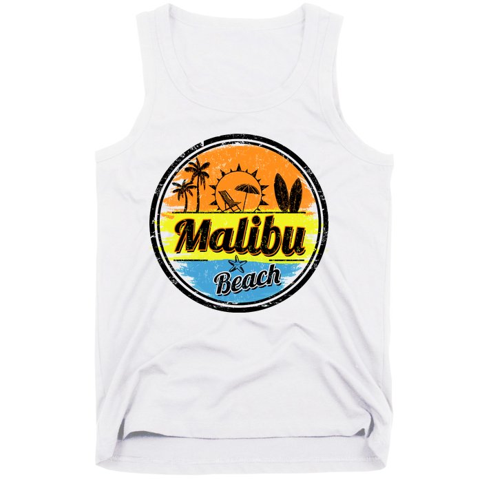 Malibu Beach Retro Circle Tank Top