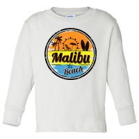 Malibu Beach Retro Circle Toddler Long Sleeve Shirt