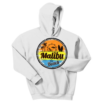 Malibu Beach Retro Circle Kids Hoodie