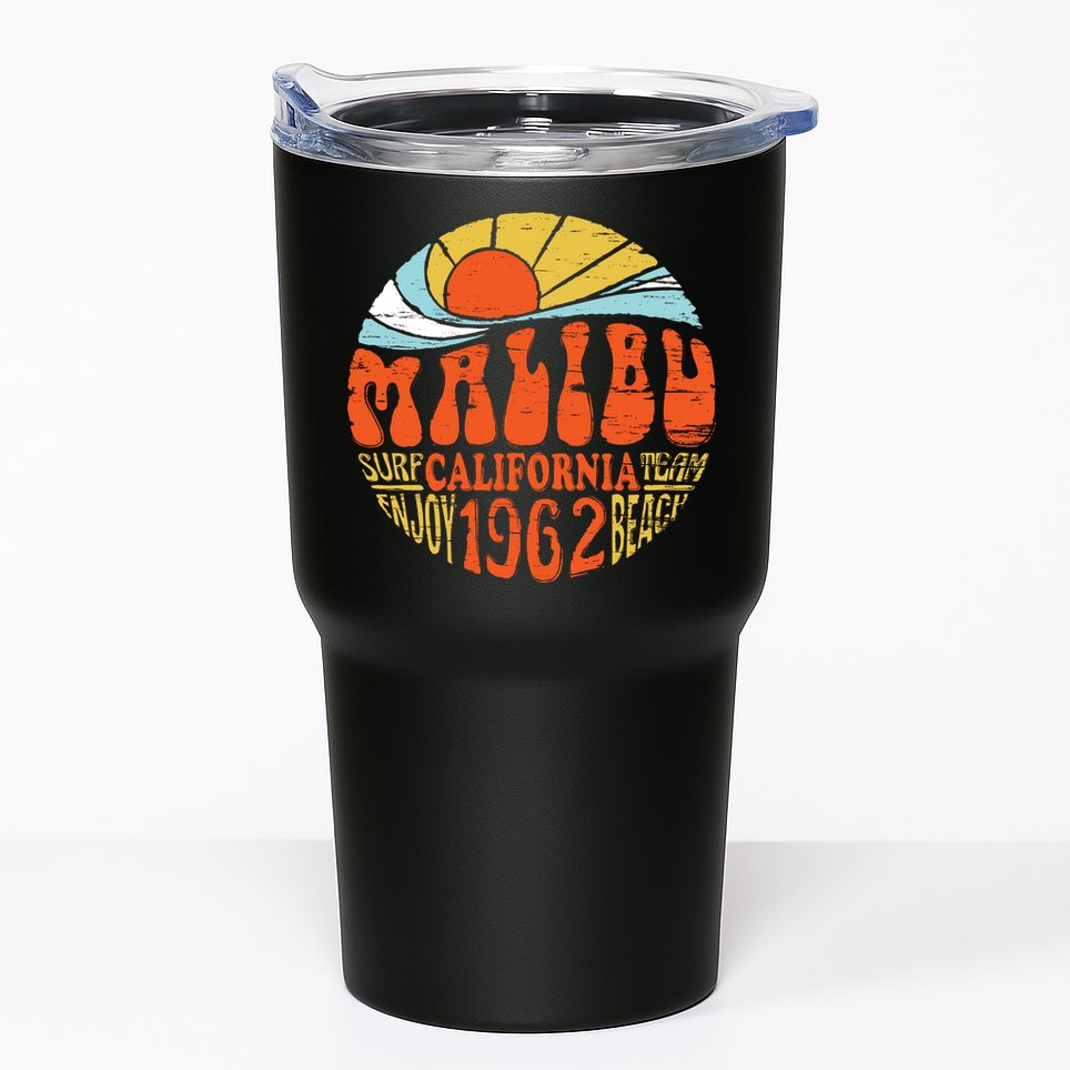 Malibu California Retro Distressed Tumbler