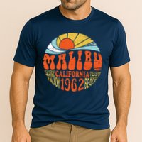 Malibu California Retro Distressed Cooling Performance Crew T-Shirt