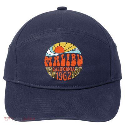 Malibu California Retro Distressed 7-Panel Snapback Hat