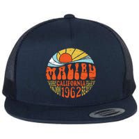 Malibu California Retro Distressed Flat Bill Trucker Hat