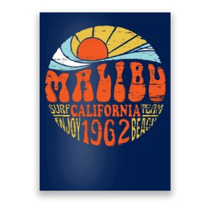 Malibu California Retro Distressed Poster