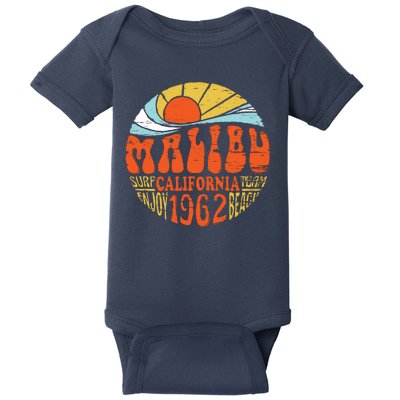 Malibu California Retro Distressed Baby Bodysuit