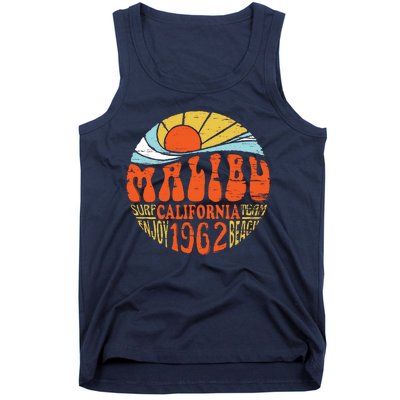 Malibu California Retro Distressed Tank Top