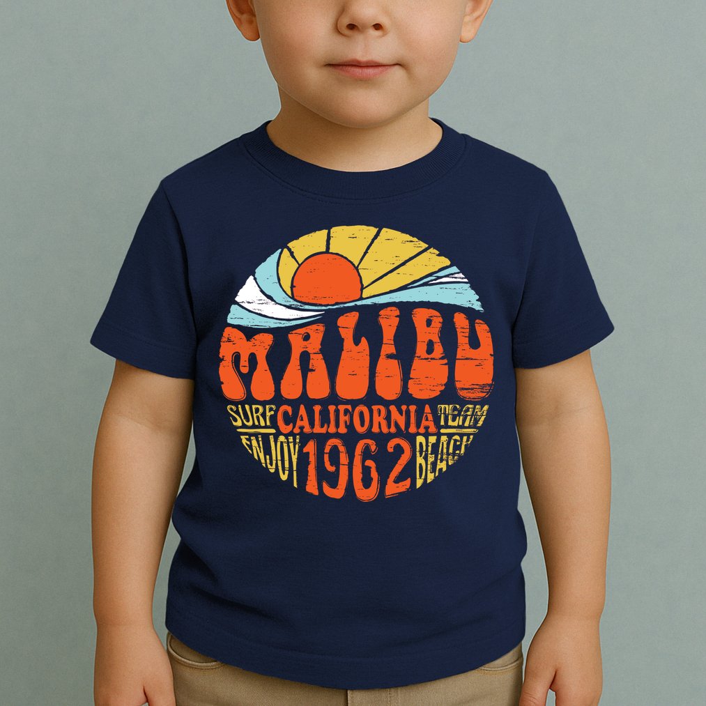 Malibu California Retro Distressed Toddler T-Shirt