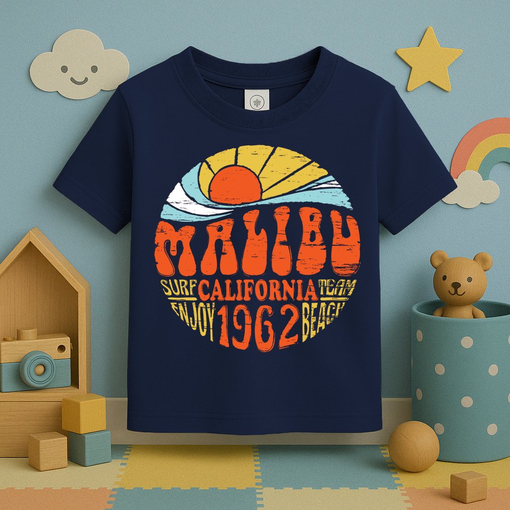 Malibu California Retro Distressed Toddler T-Shirt