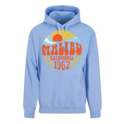 Malibu California Retro Distressed Unisex Surf Hoodie