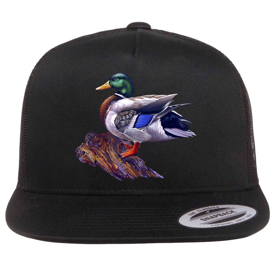 Mallard Green Head Duck Flat Bill Trucker Hat