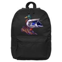 Mallard Green Head Duck 16 in Basic Backpack