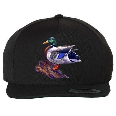 Mallard Green Head Duck Wool Snapback Cap