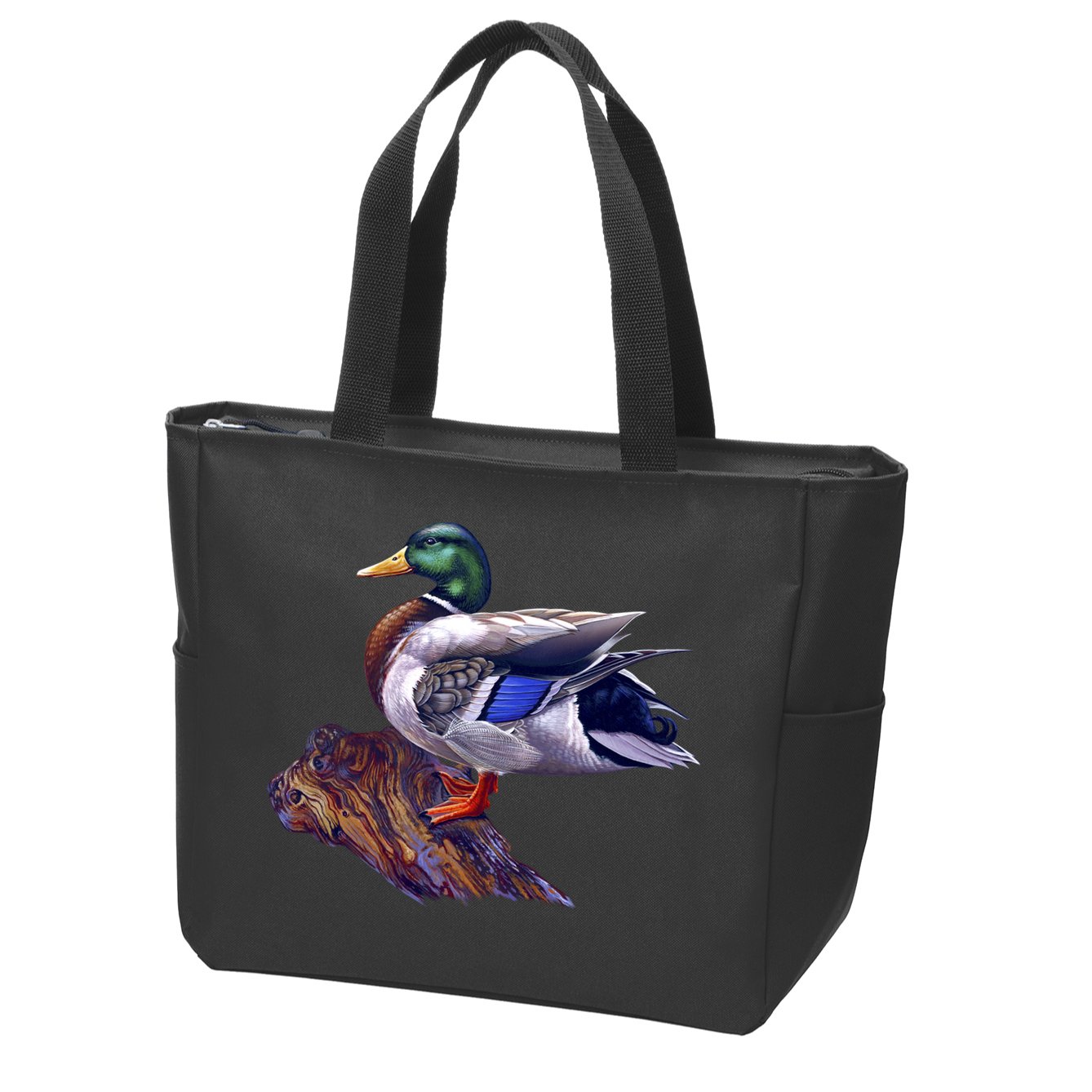 Mallard Green Head Duck Zip Tote Bag