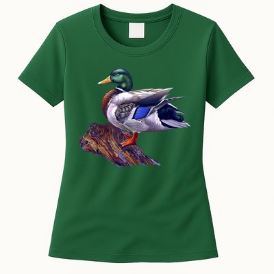 Mallard Green Head Duck Womens T-Shirt