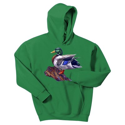 Mallard Green Head Duck Kids Hoodie