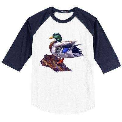 Mallard Green Head Duck Baseball Sleeve Shirt