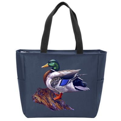 Mallard Green Head Duck Zip Tote Bag