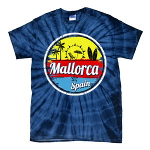 Mallorca Spain Retro Circle Tie-Dye T-Shirt