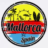 Mallorca Spain Retro Circle Cooling Performance Crew T-Shirt