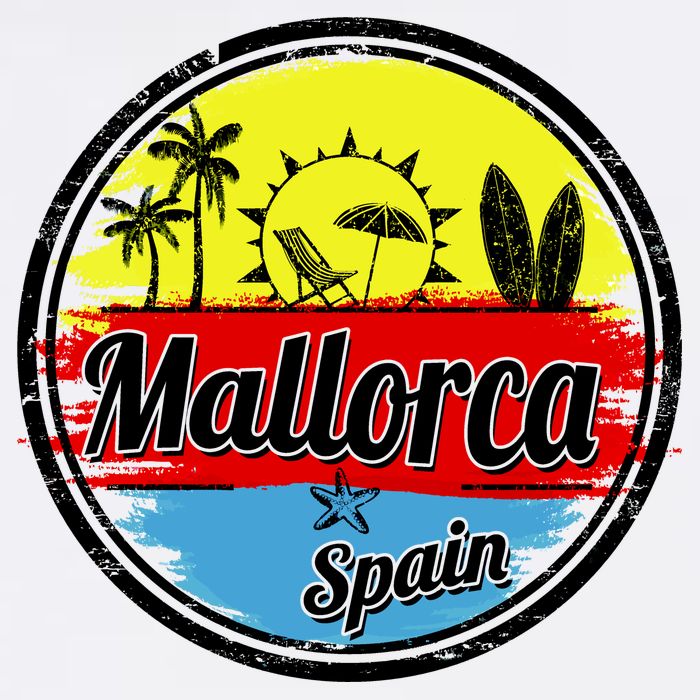 Mallorca Spain Retro Circle Cooling Performance Crew T-Shirt