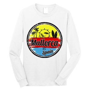 Mallorca Spain Retro Circle Long Sleeve Shirt