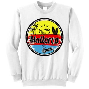 Mallorca Spain Retro Circle Sweatshirt