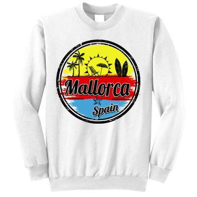 Mallorca Spain Retro Circle Sweatshirt