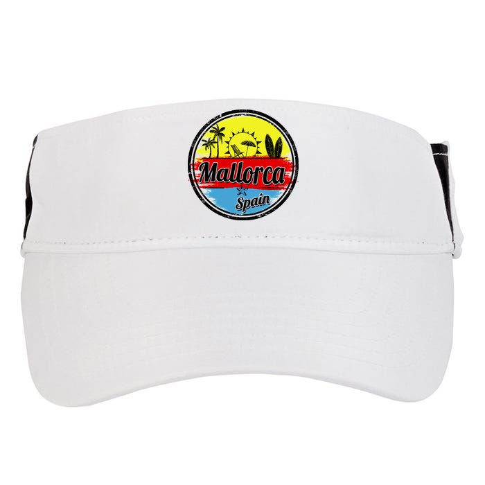 Mallorca Spain Retro Circle Adult Drive Performance Visor