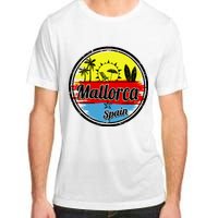 Mallorca Spain Retro Circle Adult ChromaSoft Performance T-Shirt