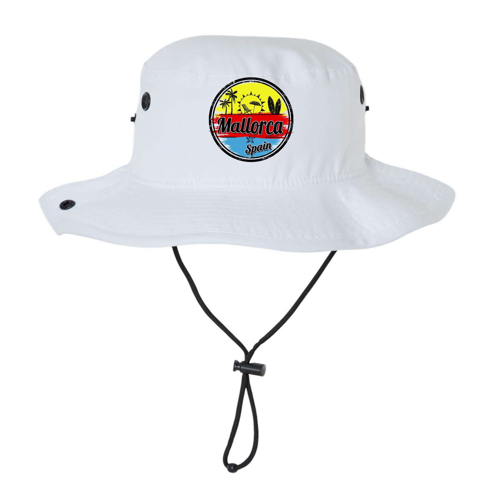 Mallorca Spain Retro Circle Bucket Hat