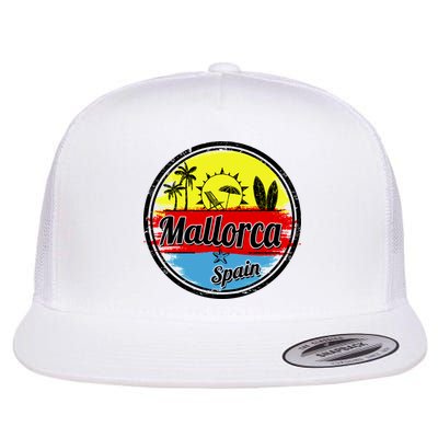 Mallorca Spain Retro Circle Flatbill Hat