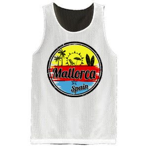 Mallorca Spain Retro Circle Mesh Reversible Basketball Jersey Tank