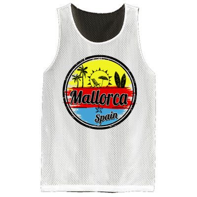 Mallorca Spain Retro Circle Mesh Reversible Basketball Jersey Tank