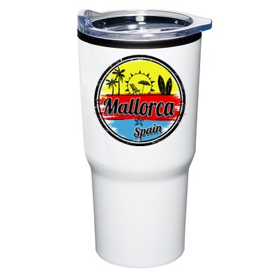 Mallorca Spain Retro Circle Tumbler