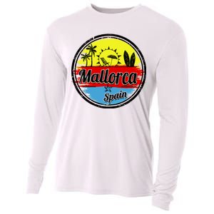 Mallorca Spain Retro Circle Cooling Performance Long Sleeve Crew