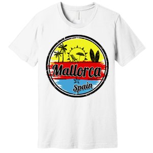 Mallorca Spain Retro Circle Premium T-Shirt