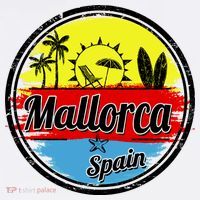 Mallorca Spain Retro Circle Premium T-Shirt