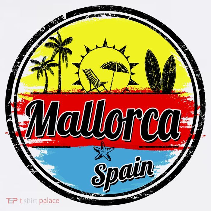 Mallorca Spain Retro Circle Baby Bodysuit