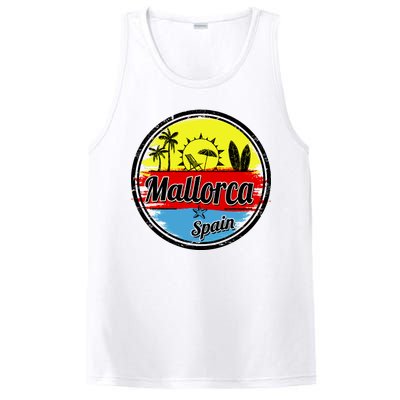 Mallorca Spain Retro Circle PosiCharge Competitor Tank