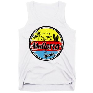 Mallorca Spain Retro Circle Tank Top