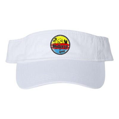 Mallorca Spain Retro Circle Valucap Bio-Washed Visor