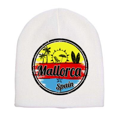 Mallorca Spain Retro Circle Short Acrylic Beanie