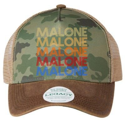 Malone Retro Vintage Style Name Legacy Tie Dye Trucker Hat