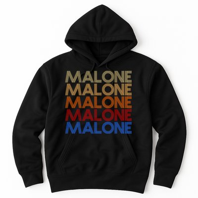 Malone Retro Vintage Style Name Hoodie