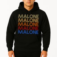 Malone Retro Vintage Style Name Hoodie