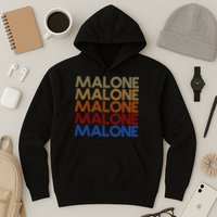 Malone Retro Vintage Style Name Hoodie