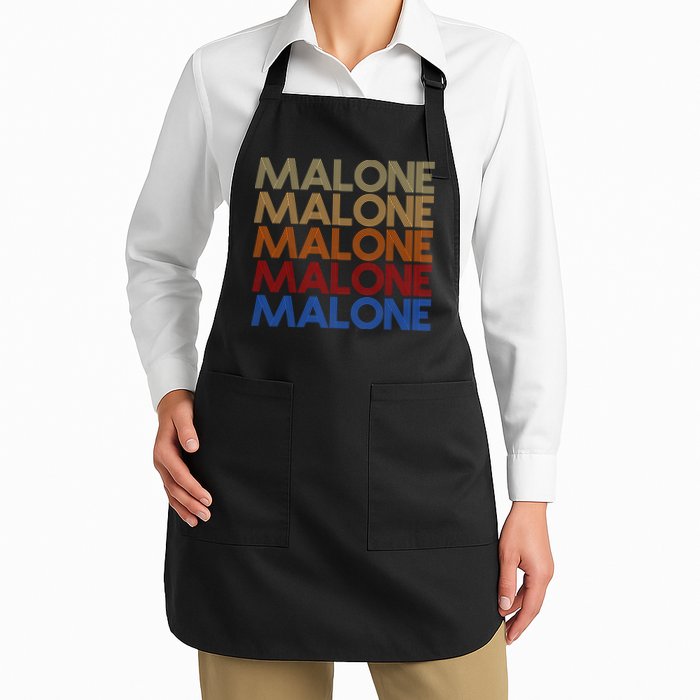 Malone Retro Vintage Style Name Apron